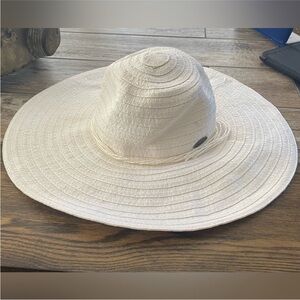 Panama Jack White Paper Braid Floppy 5" Brim Hat